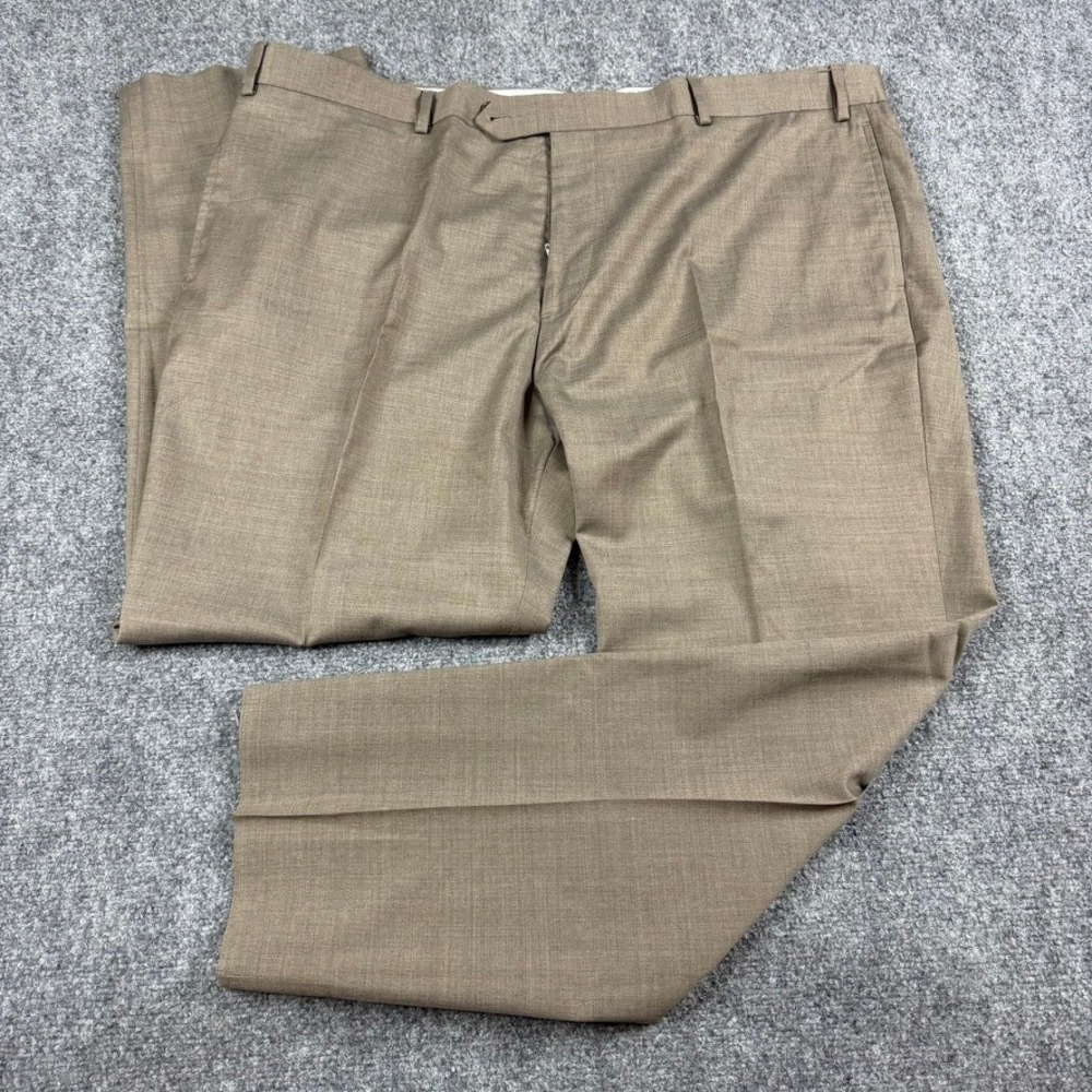 Brooks Brothers 1818 Dress Pants Mens 44x30 Brown Reda Italian Wool Traditional